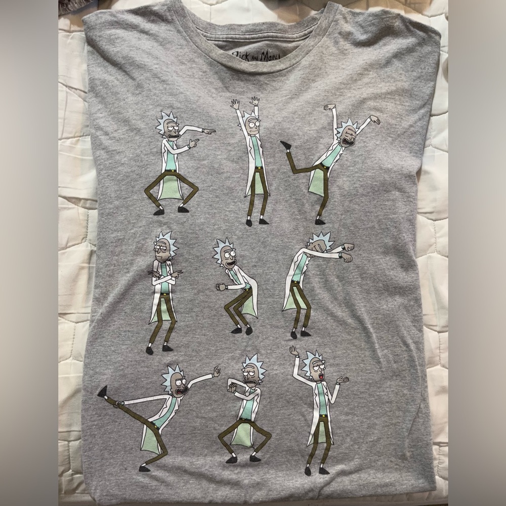 Men’s 2XL grey Rick and Morty shirt by Cartoon Network.